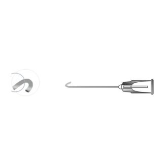 Hydrodissection Cannula – Flat End – 22 mm, J-shape